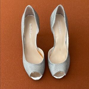 Kelly & Katie Silver Shimmer Heels for Special Occasions